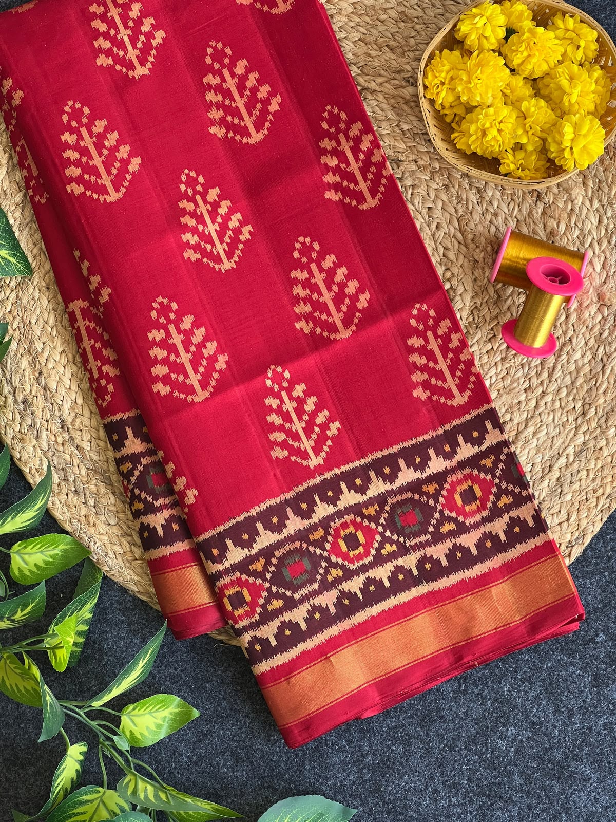 Red Traditional Woven Patola Saree