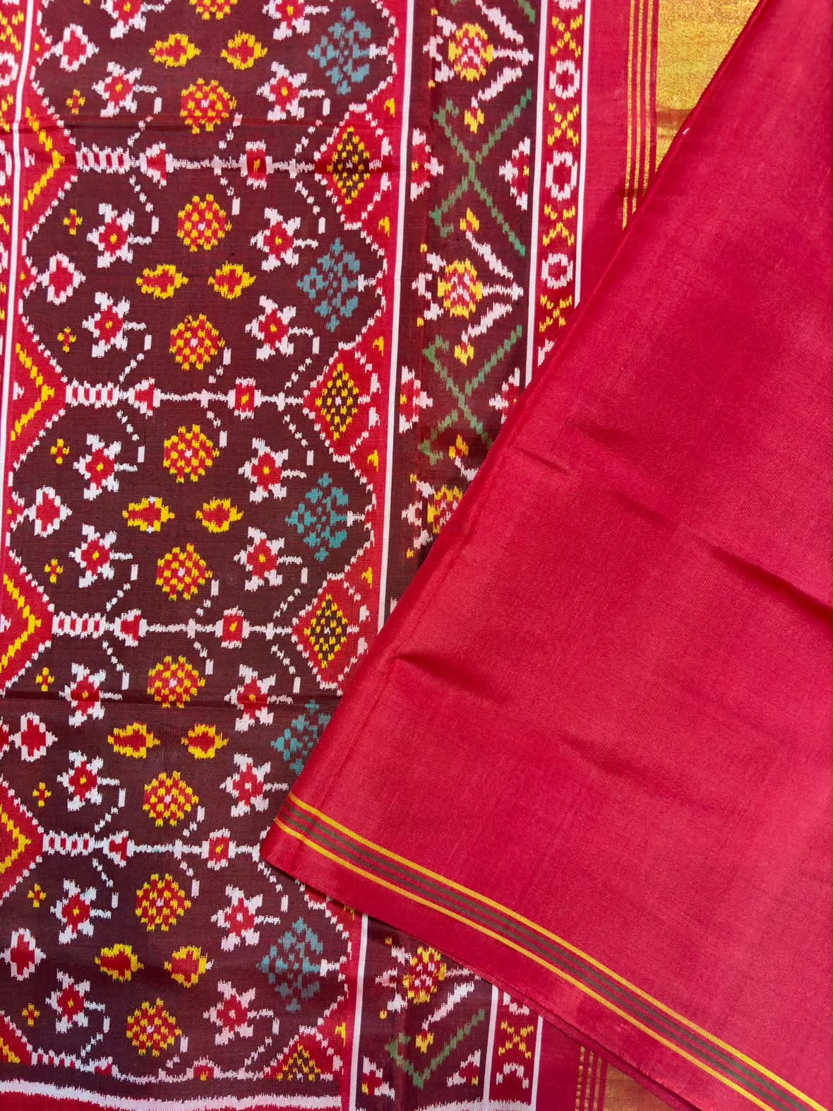 Semi ikkat patola sarees