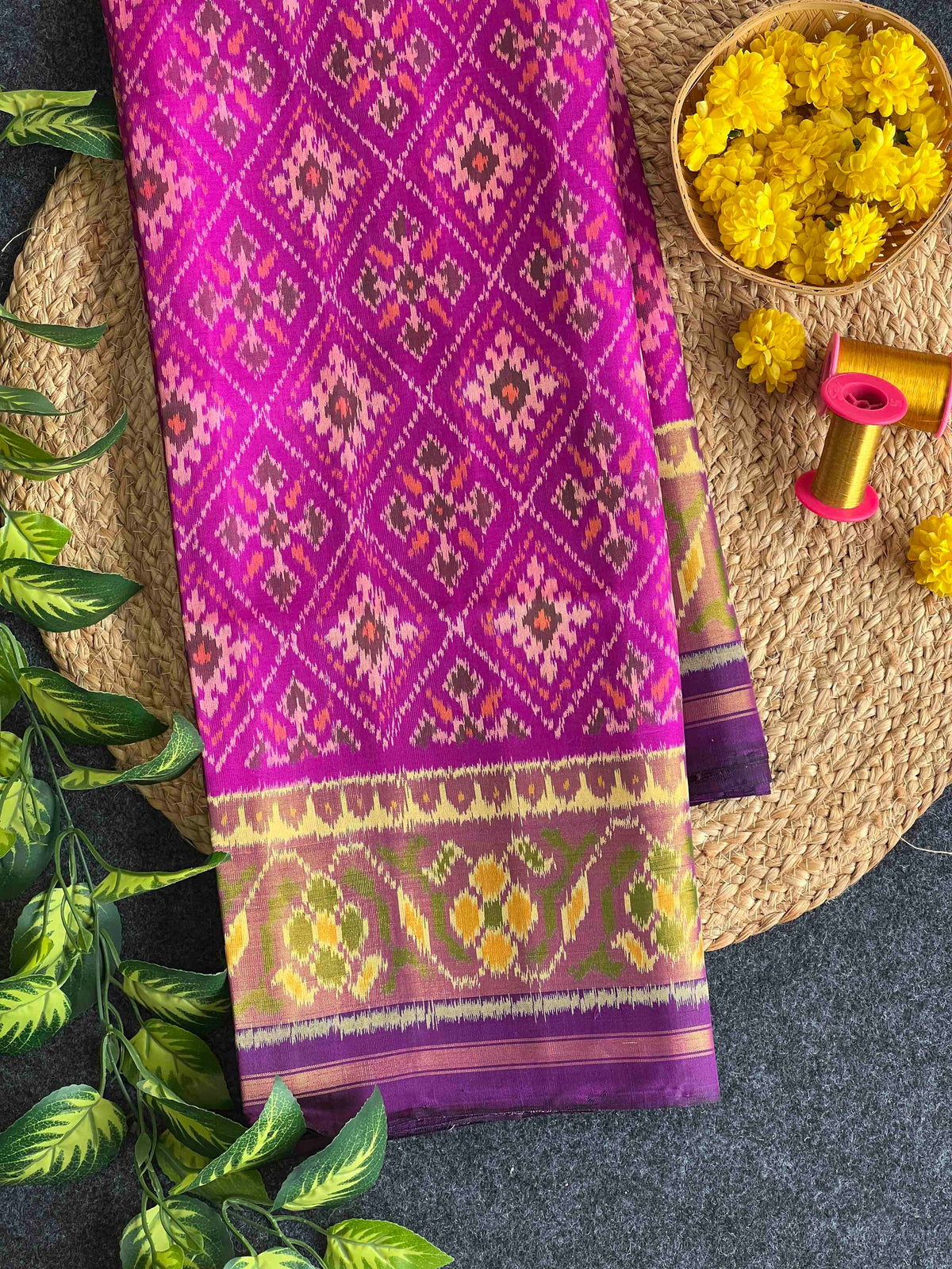 Light with dark combination premium patola silk saree