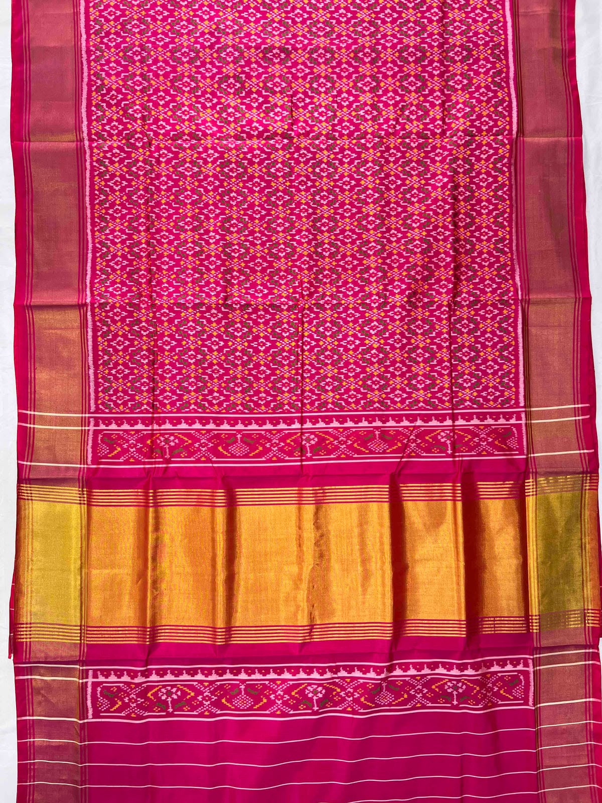 Pink Ikat Woven Patola Saree